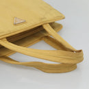 PRADA Hand Bag Nylon Yellow Silver Auth bs25222-7