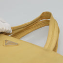 PRADA Hand Bag Nylon Yellow Silver Auth bs25222-8