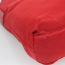 PRADA Shoulder Bag Nylon Red Silver Auth bs25223-14