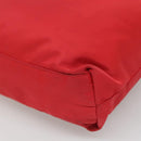 PRADA Shoulder Bag Nylon Red Silver Auth bs25223-15