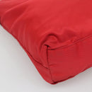 PRADA Shoulder Bag Nylon Red Silver Auth bs25223-16