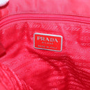 PRADA Shoulder Bag Nylon Red Silver Auth bs25223-10