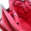 PRADA Shoulder Bag Nylon Red Silver Auth bs25223-18