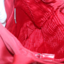 PRADA Shoulder Bag Nylon Red Silver Auth bs25223-19