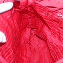 PRADA Shoulder Bag Nylon Red Silver Auth bs25223-20