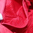 PRADA Shoulder Bag Nylon Red Silver Auth bs25223-21