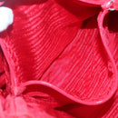 PRADA Shoulder Bag Nylon Red Silver Auth bs25223-22