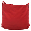 PRADA Shoulder Bag Nylon Red Silver Auth bs25223-2