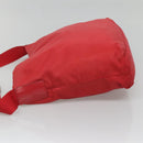 PRADA Shoulder Bag Nylon Red Silver Auth bs25223-4
