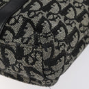 Christian Dior Trotter Canvas Hand Bag Black Silver Auth bs25227-14
