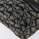 Christian Dior Trotter Canvas Hand Bag Black Silver Auth bs25227-9