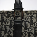 Christian Dior Trotter Canvas Hand Bag Black Silver Auth bs25227-10