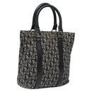 Christian Dior Trotter Canvas Hand Bag Black Silver Auth bs25227-1