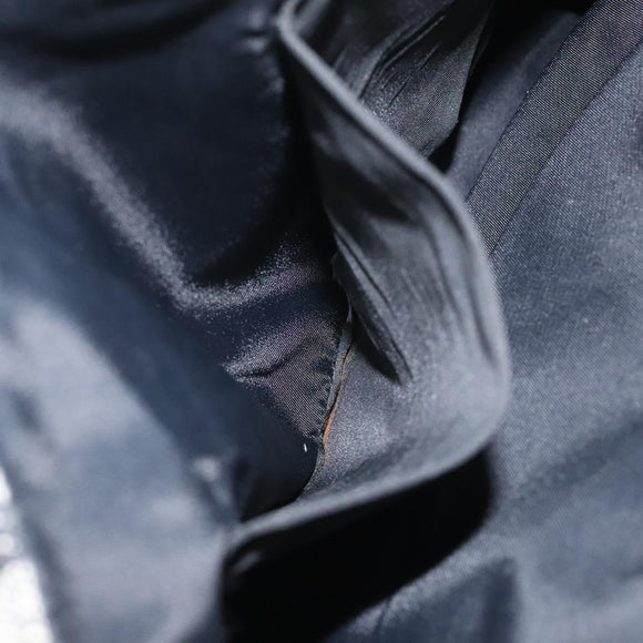 Christian Dior Trotter Canvas Hand Bag Black Silver Auth bs25227