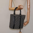 Christian Dior Trotter Canvas Hand Bag Black Silver Auth bs25227-22