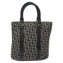 Christian Dior Trotter Canvas Hand Bag Black Silver Auth bs25227-13