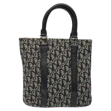 Christian Dior Trotter Canvas Hand Bag Black Silver Auth bs25227 - 0