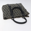 Christian Dior Trotter Canvas Hand Bag Black Silver Auth bs25227-6