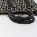 Christian Dior Trotter Canvas Hand Bag Black Silver Auth bs25227-7