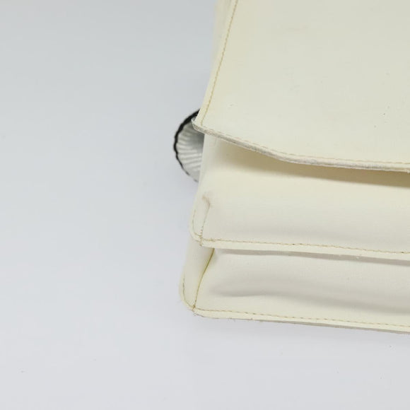 CHANEL Waist Bag Nylon White CC Auth bs25229