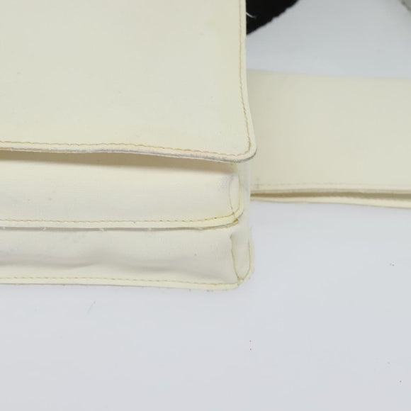 CHANEL Waist Bag Nylon White CC Auth bs25229