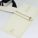 CHANEL Waist Bag Nylon White CC Auth bs25229-18