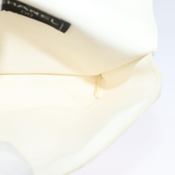 CHANEL Waist Bag Nylon White CC Auth bs25229