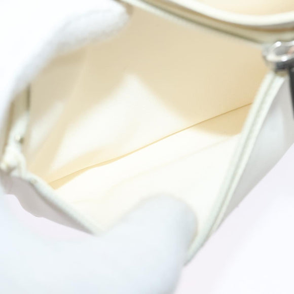 CHANEL Waist Bag Nylon White CC Auth bs25229