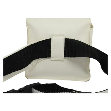 CHANEL Waist Bag Nylon White CC Auth bs25229 - 0