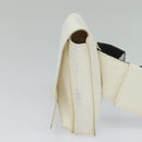 CHANEL Waist Bag Nylon White CC Auth bs25229-4