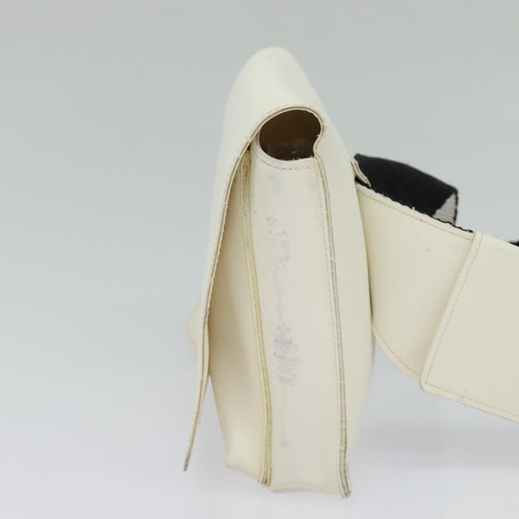 CHANEL Waist Bag Nylon White CC Auth bs25229