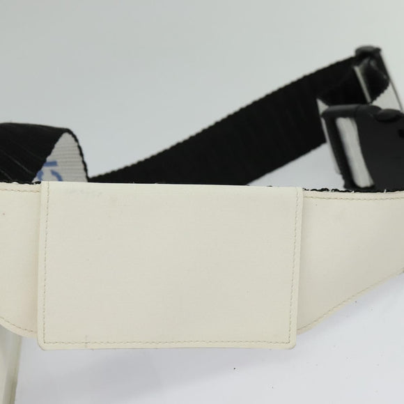 CHANEL Waist Bag Nylon White CC Auth bs25229