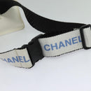 CHANEL Waist Bag Nylon White CC Auth bs25229-8
