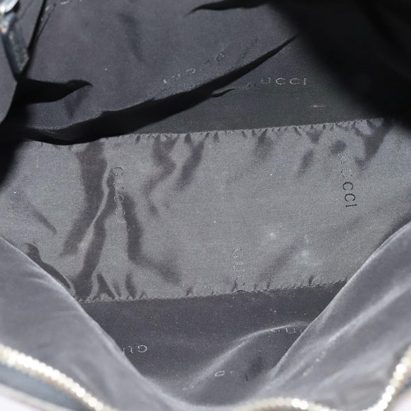 GUCCI Shoulder Bag Nylon Black Silver 001 3770 002122 Auth bs25244
