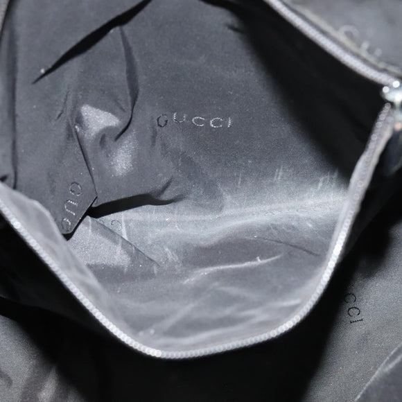 GUCCI Shoulder Bag Nylon Black Silver 001 3770 002122 Auth bs25244