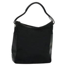 GUCCI Shoulder Bag Nylon Black Silver 001 3770 002122 Auth bs25244