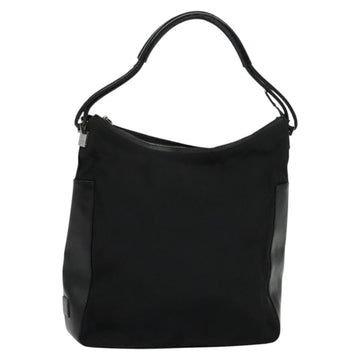 GUCCI Shoulder Bag Nylon Black Silver 001 3770 002122 Auth bs25244