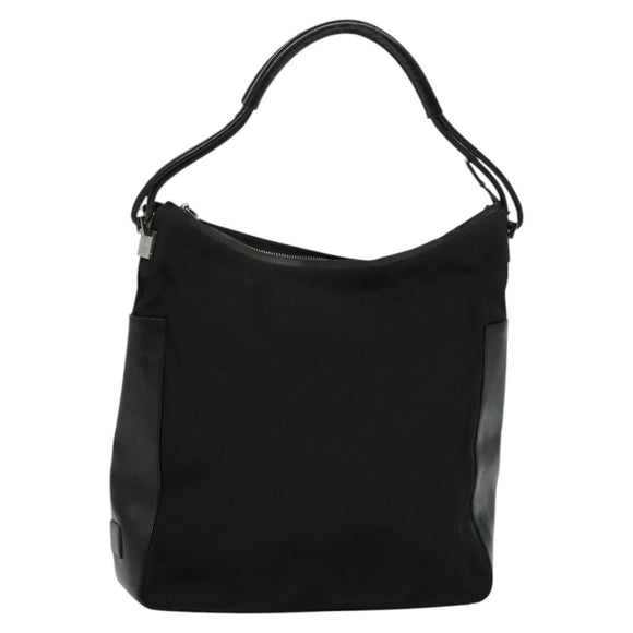GUCCI Shoulder Bag Nylon Black Silver 001 3770 002122 Auth bs25244