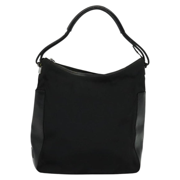 GUCCI Shoulder Bag Nylon Black Silver 001 3770 002122 Auth bs25244