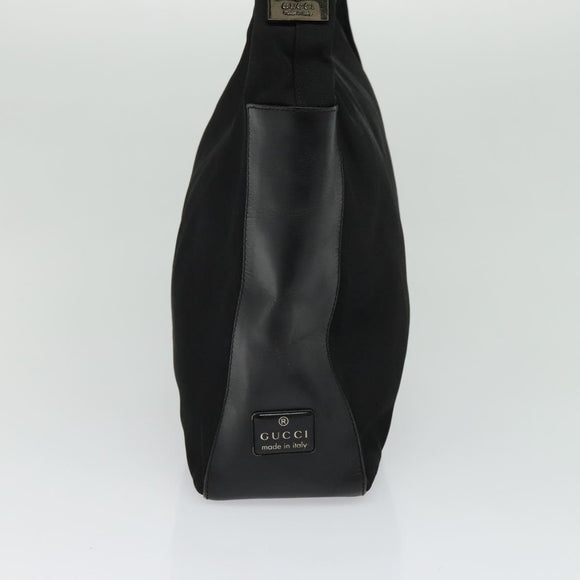 GUCCI Shoulder Bag Nylon Black Silver 001 3770 002122 Auth bs25244