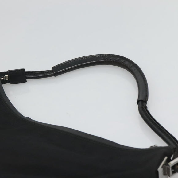 GUCCI Shoulder Bag Nylon Black Silver 001 3770 002122 Auth bs25244