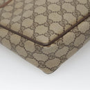 GUCCI GG Supreme Clutch Bag PVC Leather Beige Gold 156 01 053 Auth bs25246-9