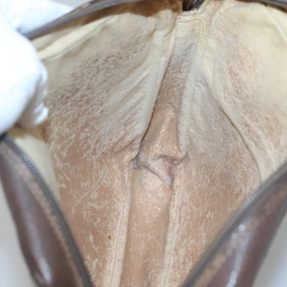 GUCCI GG Supreme Clutch Bag PVC Leather Beige Gold 156 01 053 Auth bs25246