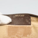 GUCCI GG Supreme Clutch Bag PVC Leather Beige Gold 156 01 053 Auth bs25246-12