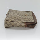 GUCCI GG Supreme Clutch Bag PVC Leather Beige Gold 156 01 053 Auth bs25246-3