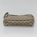 GUCCI GG Supreme Clutch Bag PVC Leather Beige Gold 156 01 053 Auth bs25246-5