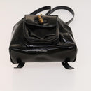 GUCCI Bamboo Backpack Enamel Black Gold 003 1705 0030 Auth bs25250-5