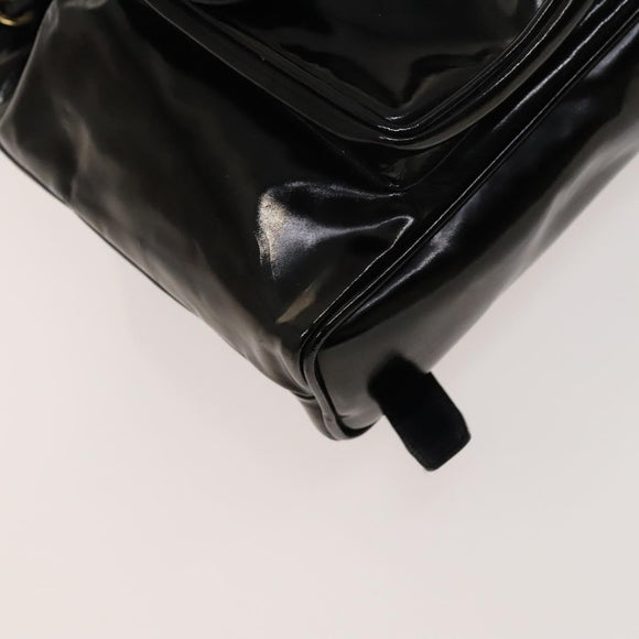 GUCCI Bamboo Backpack Enamel Black Gold 003 1705 0030 Auth bs25250