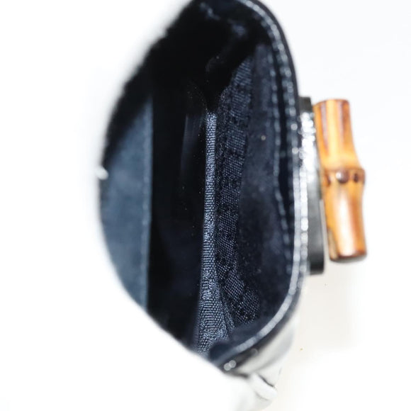 GUCCI Bamboo Backpack Enamel Black Gold 003 1705 0030 Auth bs25250