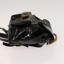 GUCCI Bamboo Backpack Enamel Black Gold 003 1705 0030 Auth bs25250-3